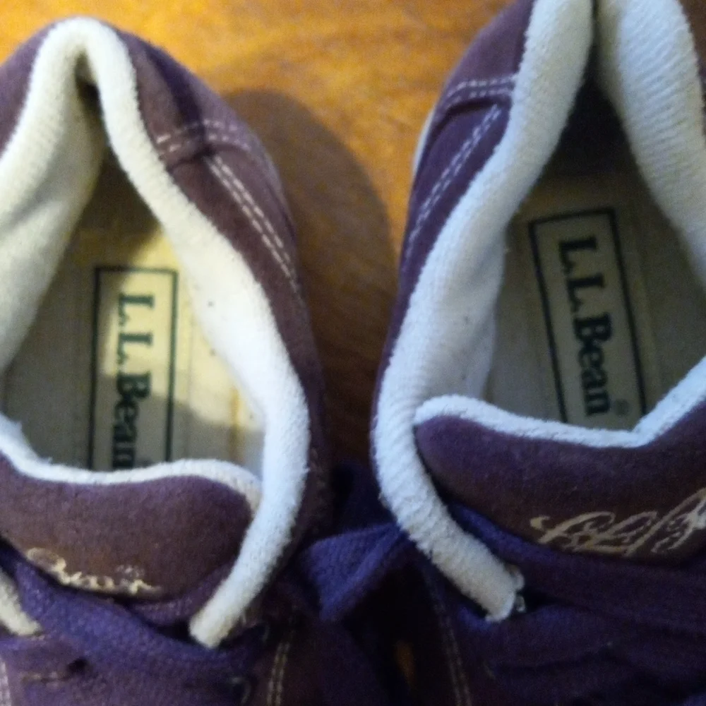 Girl's L.L.Bean Size 12 Chunky Sneakers. Leather,  Purple.